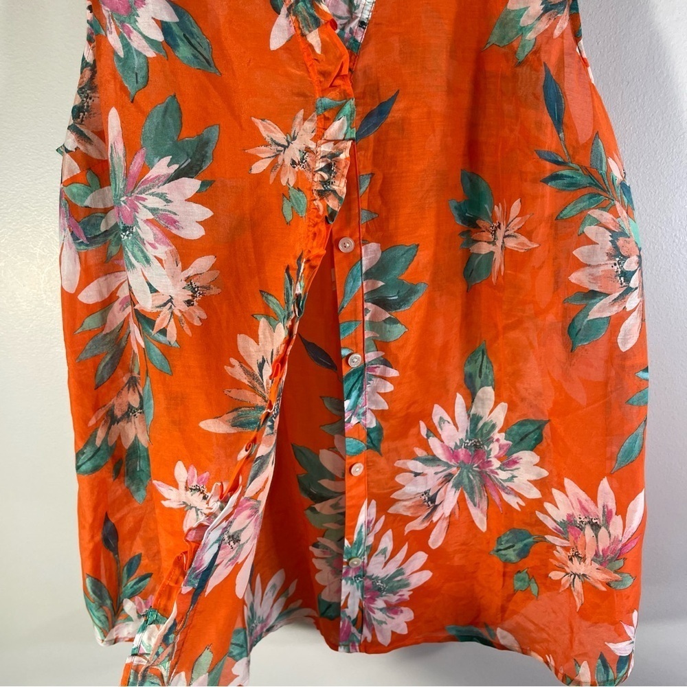 Tommy Bahama Joyful Bloom Cotton & Silk Top Size M - Picture 7 of 14